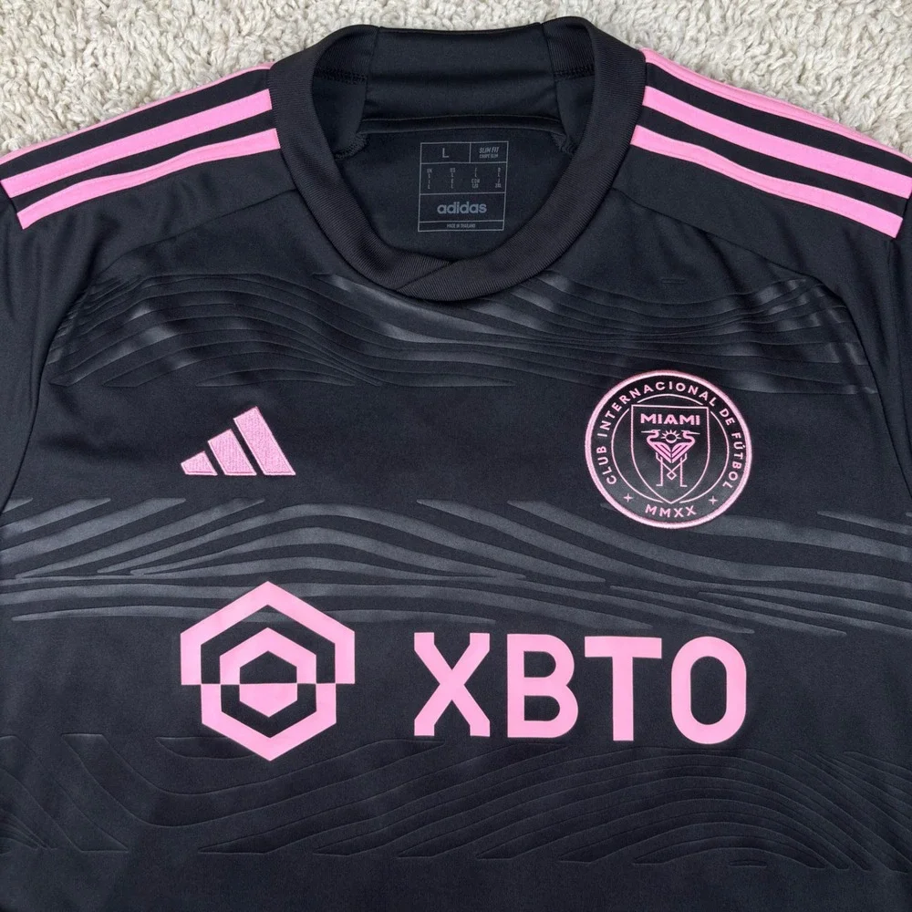 Adidas Inter Miami CF Messi Jersey Men Large Black Pink Away Kit La Noche